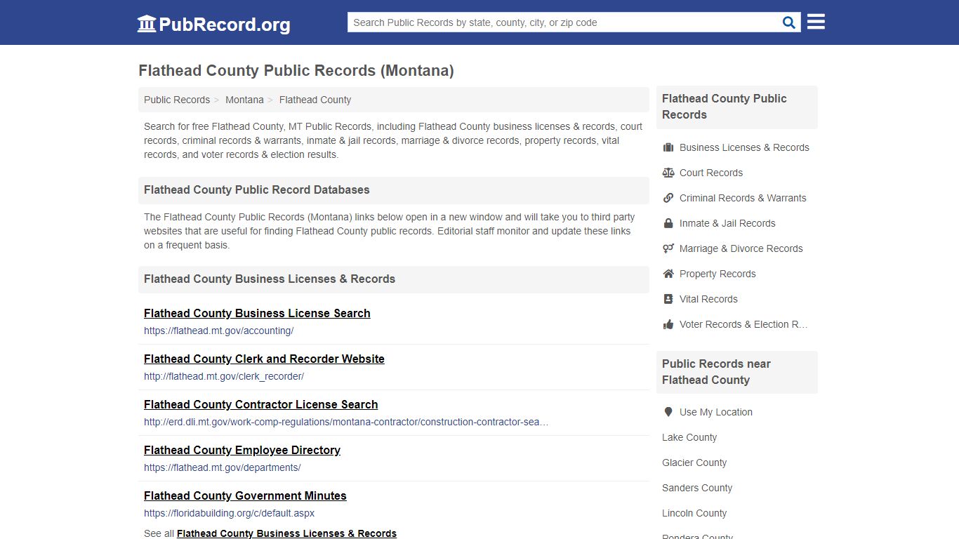 Free Flathead County Public Records (Montana Public Records)